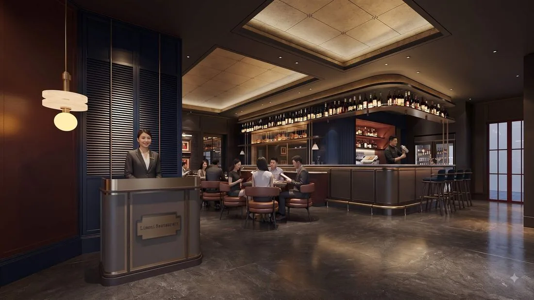 Quầy đón khách và khu lounge